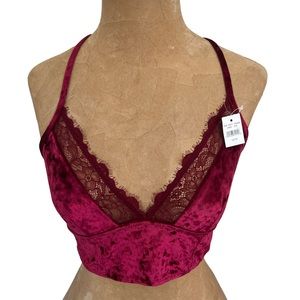 Aerie Velvet like Racerback Bralette Medium